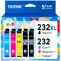 232XL Ink Cartridge for Epson 232 Ink for Epson ink 232 for Epson XP-4200 XP-4205 WF-2930 WF-2950 Printer (2Black Cyan Magenta Yellow)