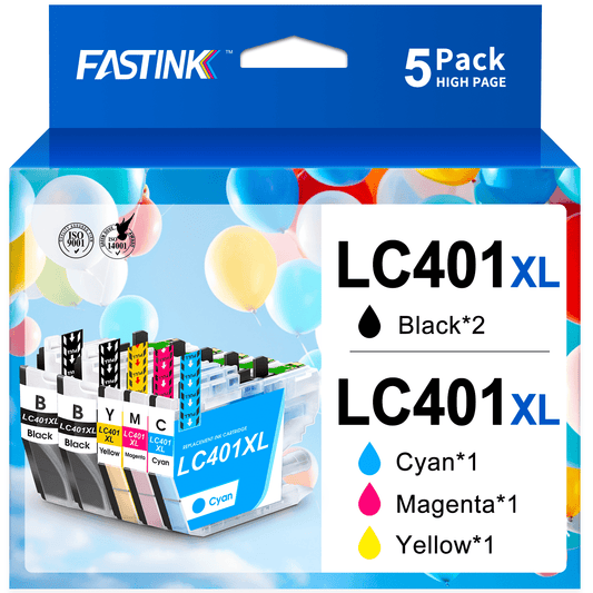 LC401 for LC401 Brother Ink for Brother Ink Cartridges LC401 (2Black Cyan Magenta Yellow)